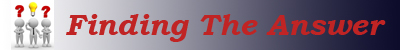 Finding the Answer Banner Finding the Answer Banner