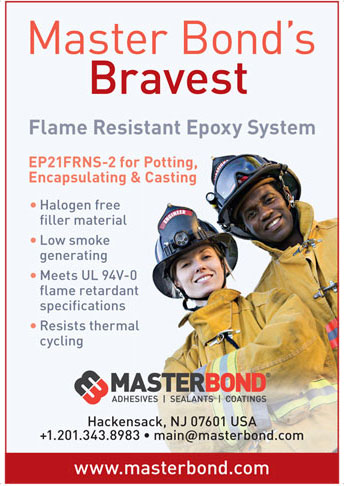 Master Bond EP21FRNS-2 Meets UL94V-0 flame retardant specifications